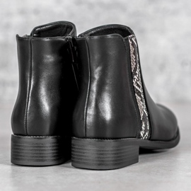 Filippo Botas de moda con estampado de serpiente negro 2