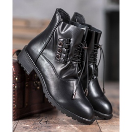 Groto Gogo Botas con acanalado negro 2