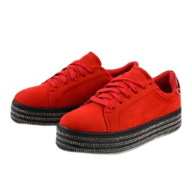 Deportivas rojas decoradas para mujer G280 rojo 2