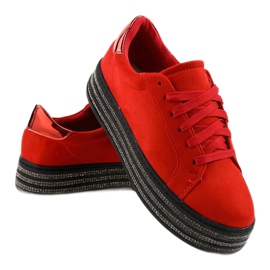 Deportivas rojas decoradas para mujer G280 rojo 3