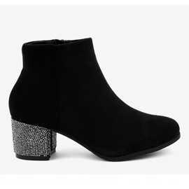 Botas negras elegantes en el poste WL-135 negro 2