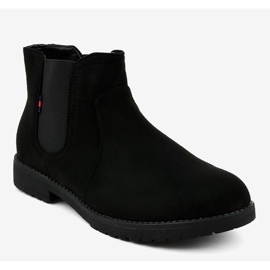 Botas de mujer planas negras con elástico Y206 negro 1