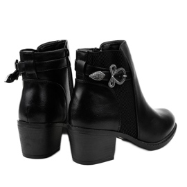 Botines negros con lazo 3765 3