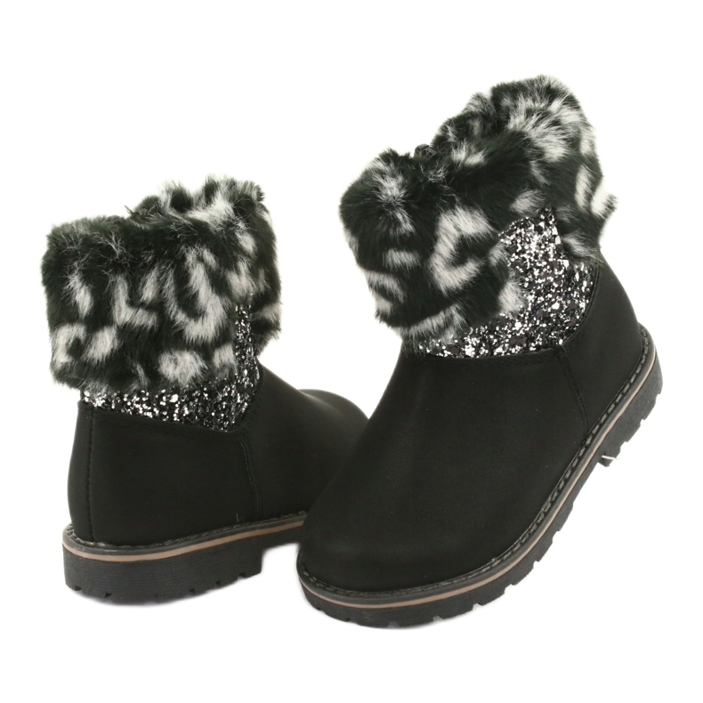 American Club Botas de niña negras American GC45 negro gris 3