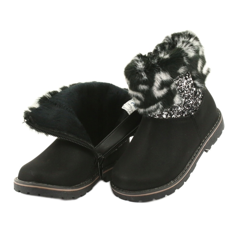 American Club Botas de niña negras American GC45 negro gris 4