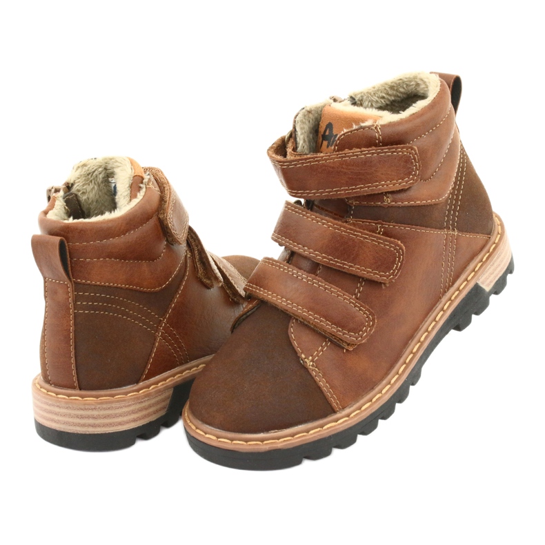 Botas Timberki con velcro American Club GC40 marrón 4
