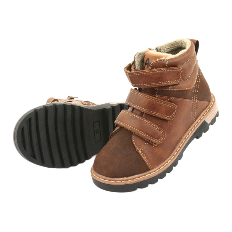 Botas Timberki con velcro American Club GC40 marrón 5