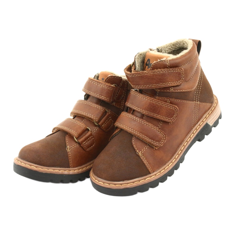 Botas Timberki con velcro American Club GC40 marrón 3