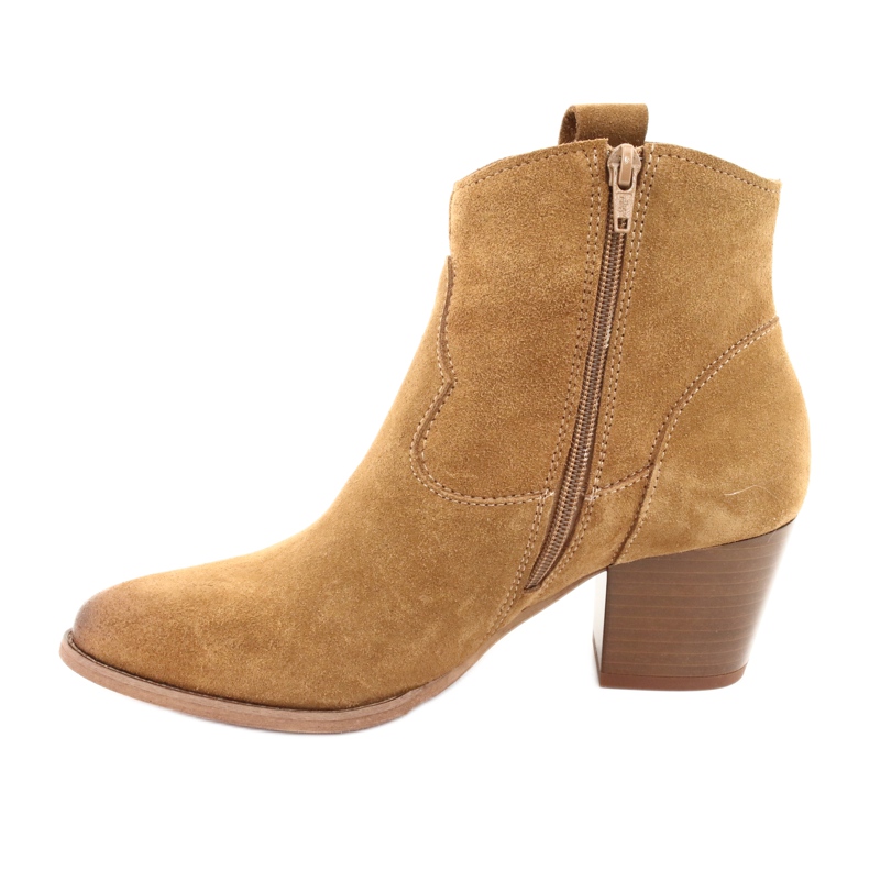 Botas vaqueras Anabelle 1466 de ante camel claro marrón multicolor amarillo 2