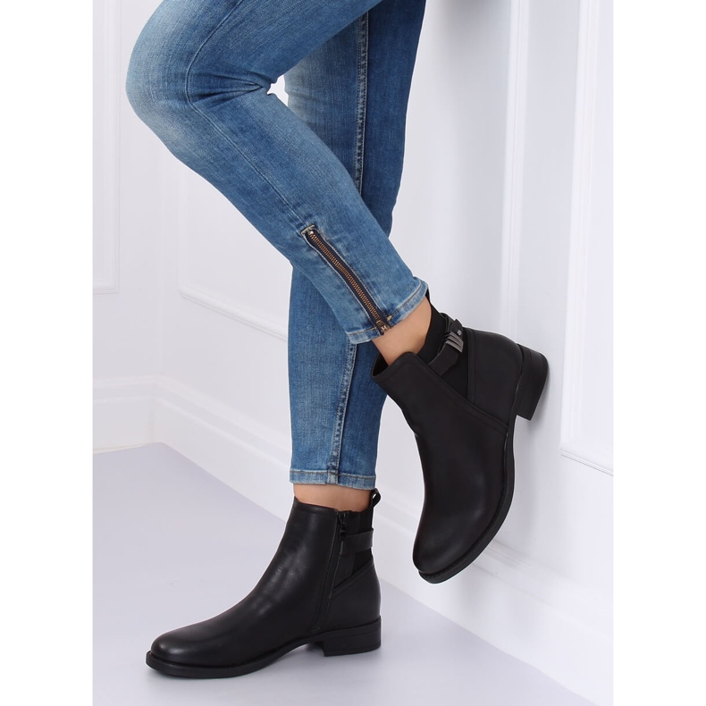 Botas negras Jodhpur para mujer 1304 Black negro 1