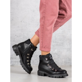 Kylie Botas con cordones negro 1