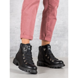 Kylie Botas con cordones negro 7