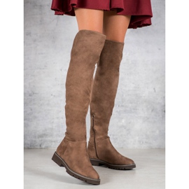 Kylie Botas de tacón plano marrón 1 Kylie Botas de tacón plano marrón 1