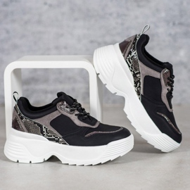 Snekaers en la plataforma VICES negro 1 Snekaers en la plataforma VICES negro 1