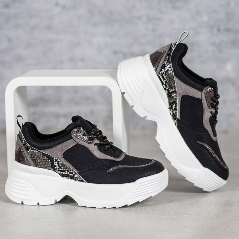 Snekaers en la plataforma VICES negro 1 Snekaers en la plataforma VICES negro 1