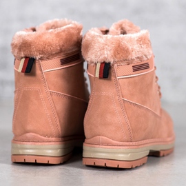 SHELOVET Botas de montaña con piel rosado 6