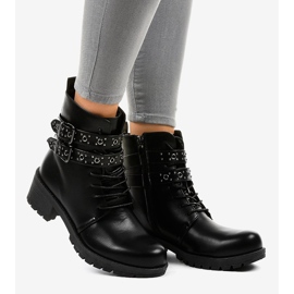 Botas negras con hebillas 9996-7 negro 2