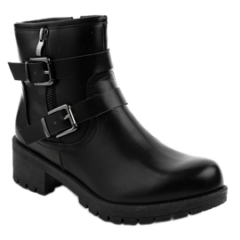 Botas negras con hebillas 9996-5 negro 1 Botas negras con hebillas 9996-5 negro 1
