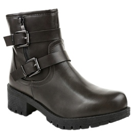 Botas grises con hebillas 9996-5 1 Botas grises con hebillas 9996-5 1
