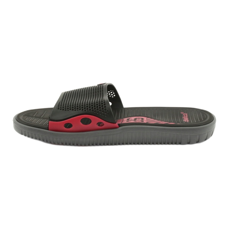 Atletico 6168 Pantuflas Atlético de Piscina negro rojo 2