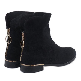 Botas de ante negro con cremallera J905 5