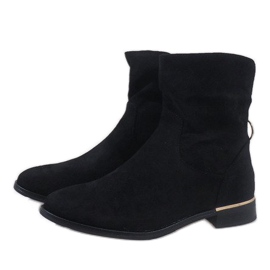 Botas de ante negro con cremallera J905 2