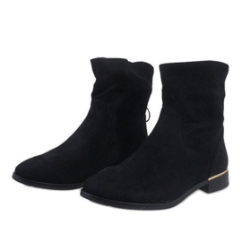 Botas de ante negro con cremallera J905 4