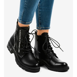 Botas altas de mujer negras con cremallera KL-602 negro 2