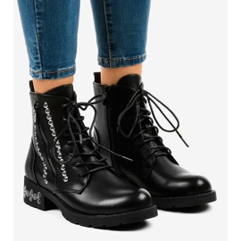 Botas altas de mujer negras con cremallera KL-602 negro 1