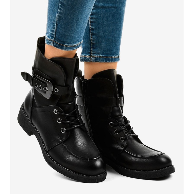 Botas negras con hebillas 404 negro 2