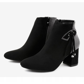 Botines de ante negro en el poste H372 gris 2