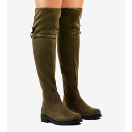 Botines planos verdes SU-2850 1