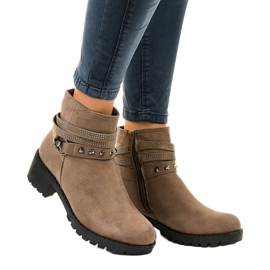 Botas de tacón de ante verde L3058-29 multicolor 1