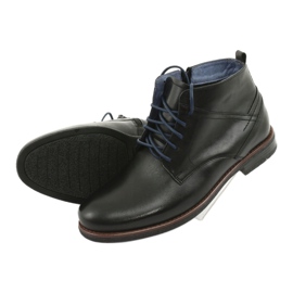 Botas de cuero en la cremallera Nikopol 702 negro 5