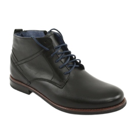Botas de cuero en la cremallera Nikopol 702 negro 1