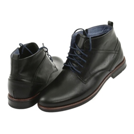 Botas de cuero en la cremallera Nikopol 702 negro 4