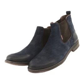 Botines Chelsea sin cordones Badura 4754 marrón azul marino 3