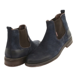 Botines Chelsea sin cordones Badura 4754 marrón azul marino 4