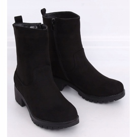 Negro 8B905 Botas negras en el protector 1