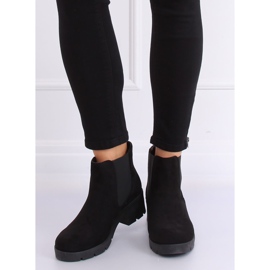 Botines Chelsea negros con suela gruesa 9996-6 Negro 1