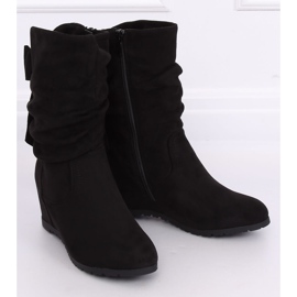 Botas de cuña Negra H8120 Negro 2