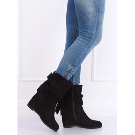 Botas de cuña Negra H8120 Negro 5