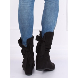 Botas de cuña Negra H8120 Negro 4