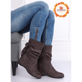 Botines de cuña grises H8120 Gris 1