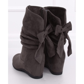 Botines de cuña grises H8120 Gris 4