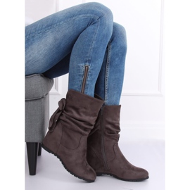 Botines de cuña grises H8120 Gris 5