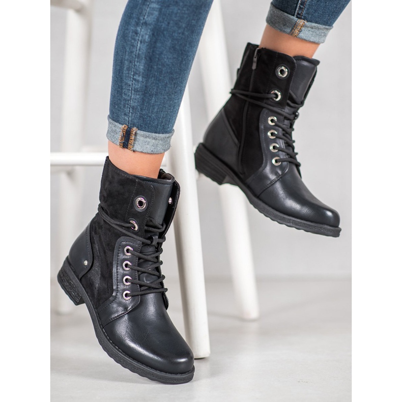 SHELOVET Botas con cordones negro 1 SHELOVET Botas con cordones negro 1