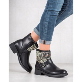 Bestelle Botas con cristales negro 4