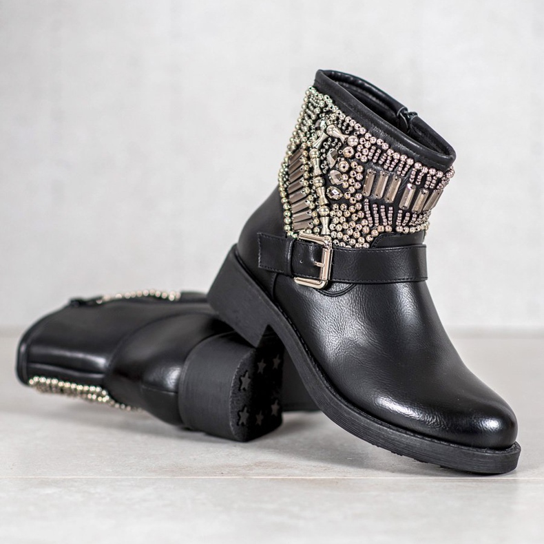 Bestelle Botas con cristales negro 1