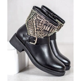 Bestelle Botas con cristales negro 5